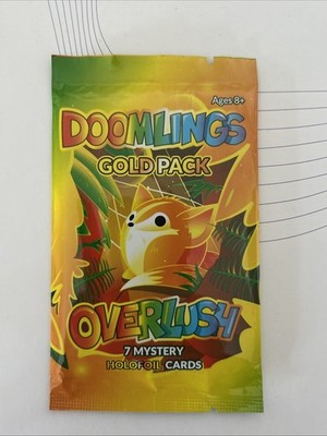 Doomlings GOLD PACK Overlush Pack - 7 Mystery Holofoil Cards Unopened Sealed