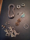 Sold to Taco Vintage Lot of sterling ? and costume jewelry mixed pins,earrings,