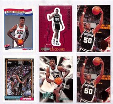 David Robinson 6 Card Lot NBA San Antonio Hoops Dream Team USA, Stick-ums, Ultra