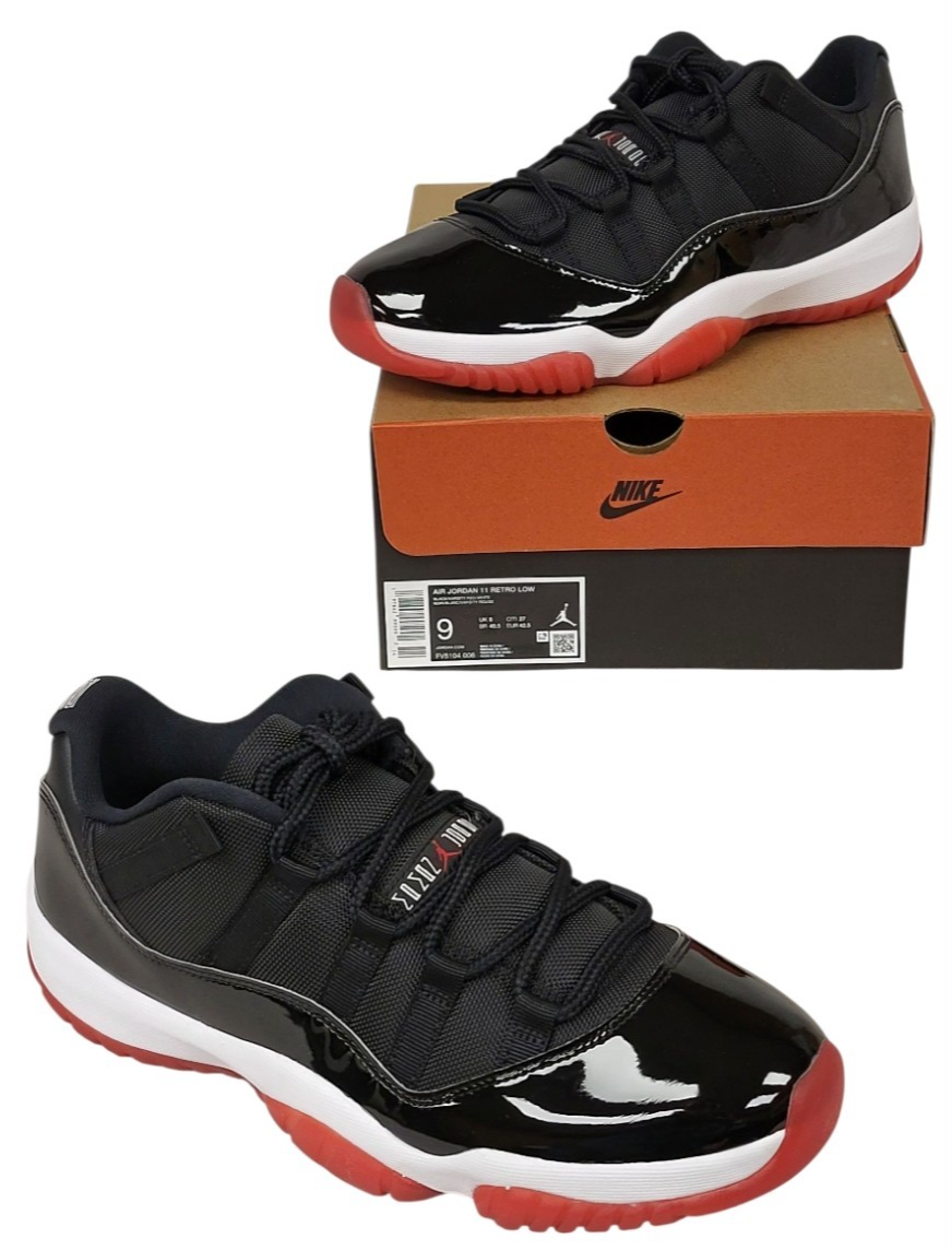 NEW Nike Air Jordan 11 Retro 2025 Low Bred Red & Black Mens 9