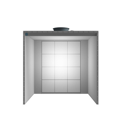 7' Wide X 7' Tall X 6' Deep Open Face Powder Booth - 2Hp - 3Ph - Free Shipping