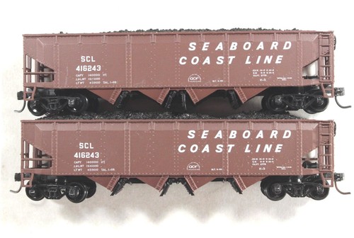 Ho Athearn 2 Seaboard Coast Line 42 ft lado desplazado cuádruple tolva #416243 +Kd + cargas | Zustand: Used