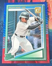 2025 Panini Donruss - Rated Prospects Dillon Head #165 Red & Blue Laser (RC)