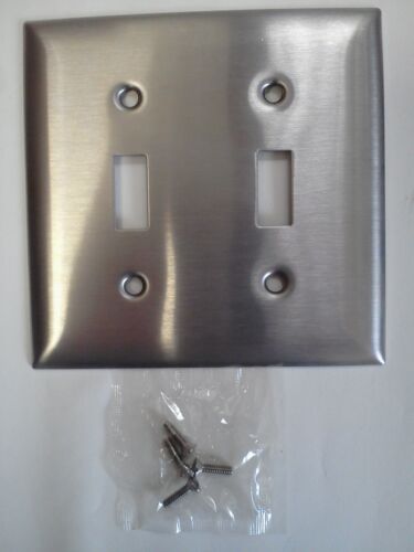Hubbell Two Gang Stainless Steel Wall Plate Box Of 17 - Hubbell Stainless Steel Wall Plates