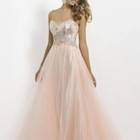 Blush Prom Dress Pageant Formal Evening Gown long Light Apricot Peach Prom SZ 4 — photo 1