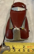 Marx Wyandotte 1930s Maroon Convertible Pressed Steel Toy 6” 15cm