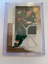 18/19 SPGU Authentic Rookies Gold Jersey Jordan Greenway Hockey Card #137