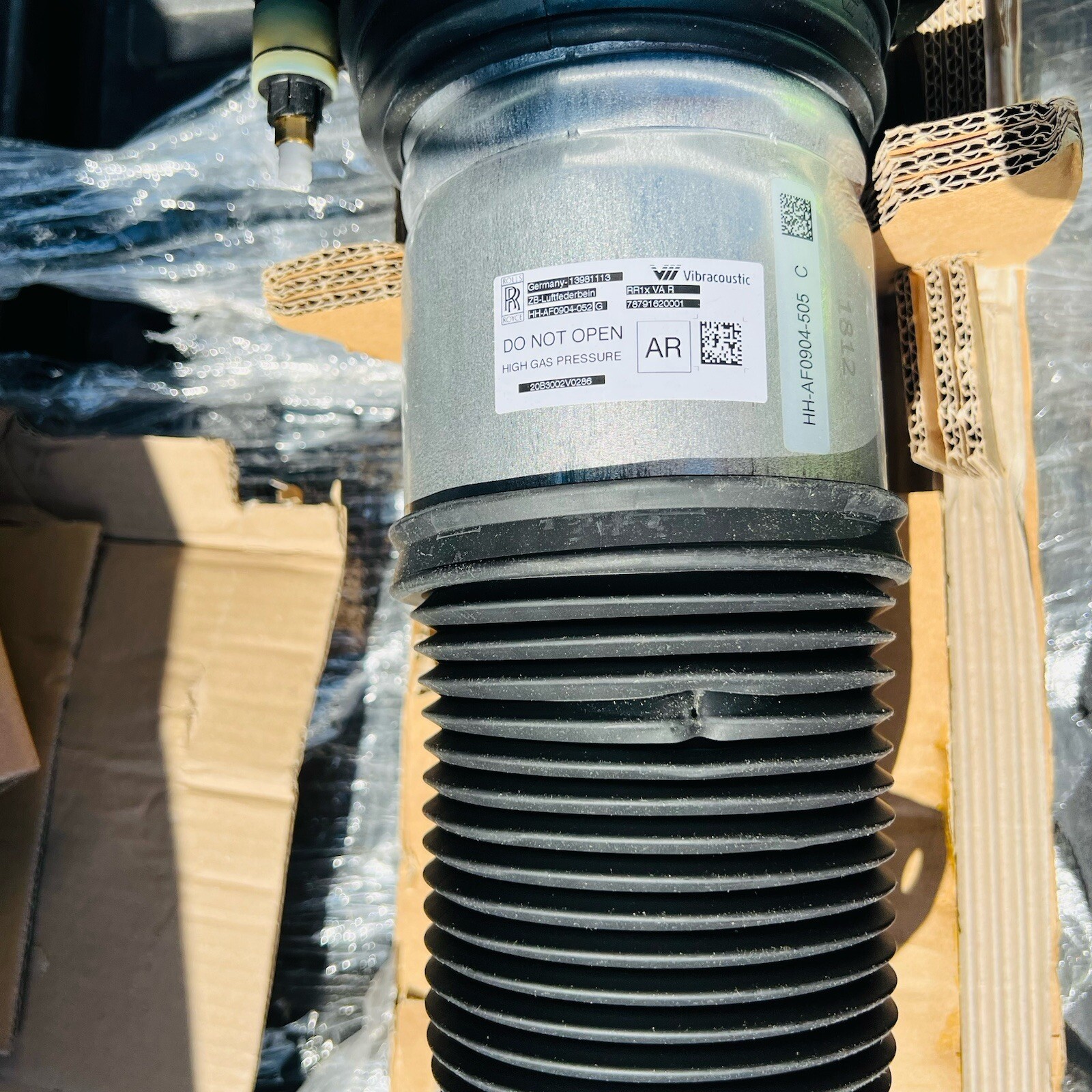 Rolls Royce Vibracoustic HH-AF0904-052G Air Suspension Strut