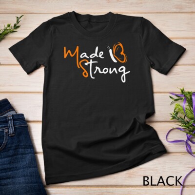 Multiple Sclerosis Awareness Orange Ribbon Butterfly Unisex T-shirt