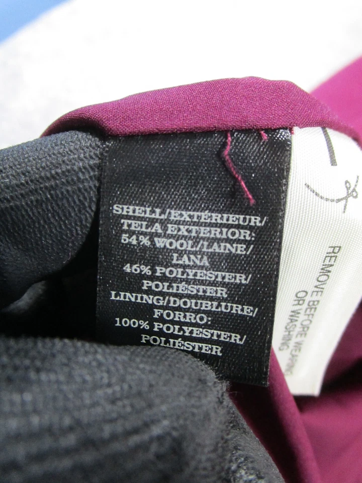 Ann Taylor пальто женщин 8 фиолетовый шерстяная смесь - Изображение 4 из 4