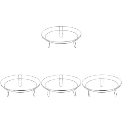  4PCS Multifunktions-Wok-Halter Edelstahlkühlregal Haushaltswok-Rack Wok