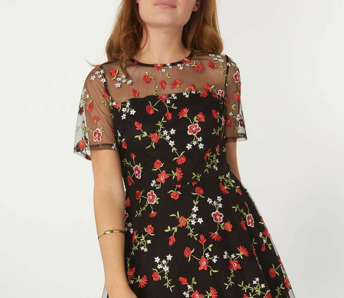green emerald velvet dress Dorothy Perkins Womens/Ladies Embroidered Midi Dress  Universal Textiles