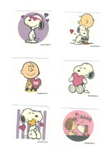 Peanuts Snoopy Temporary Tattoos, Valentine Edition Loves and Hugs, 8 Tattoos 