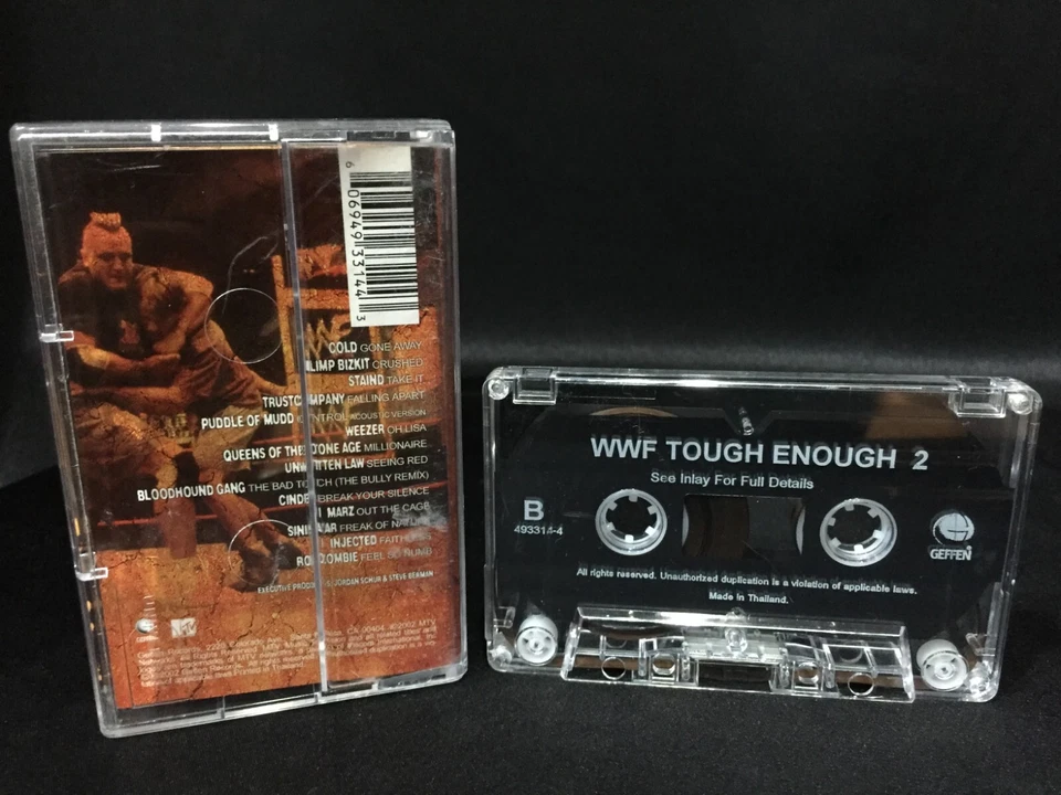 WWE Tough Enough 2 Cassette Tape (2002) Cold Rob Zombie Queens of the Stone Age Foto 3 de 3