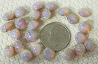 24pc VTG GLASS Harlequin OPALS CHATONS 35SS LOT Point Back JEWELRY REPAIR CRAFTS