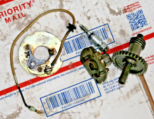 1972-73 HONDA XL250 OEM POINTS PLATE ACU W/EXTRAS  /VIN # SL250SE-3008075