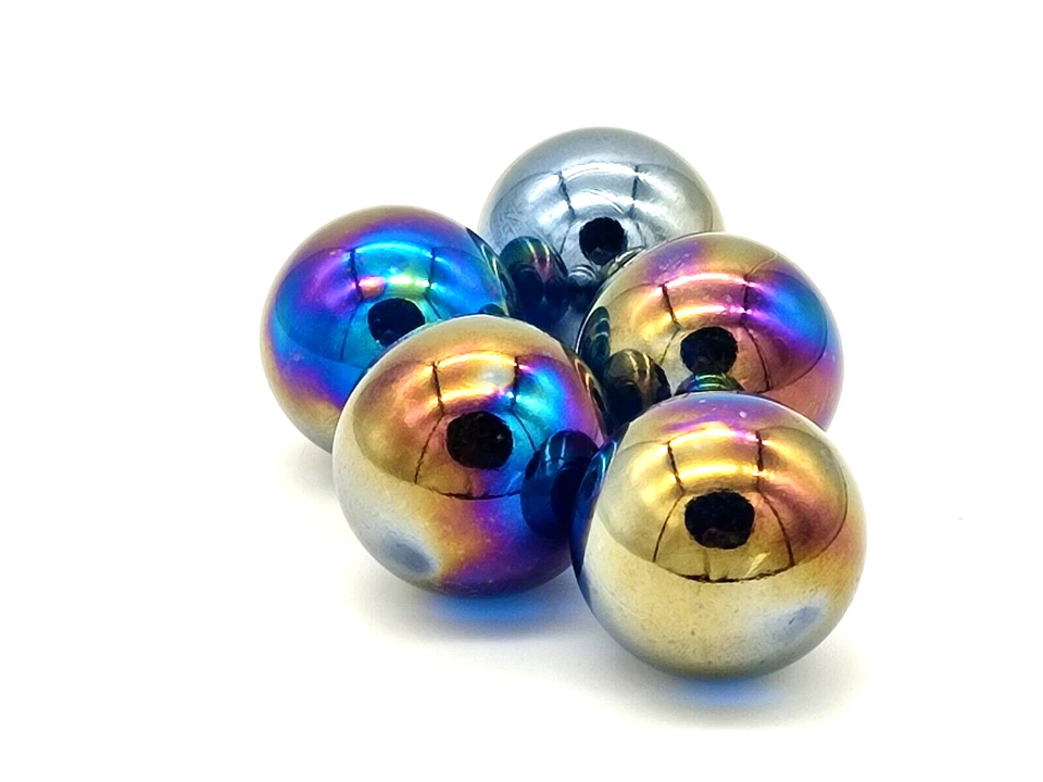 HOUSE OF MARBLES 5 Murmeln Blau glänzend 35mm - Glasmurmeln, Glaskugel (105600)