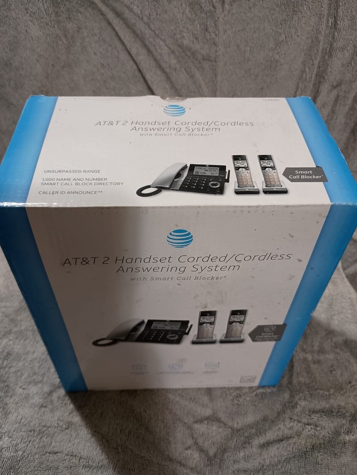 At7t AT&T CL84207 2-Handset Corded/Cordless Phone Answering System | eBay