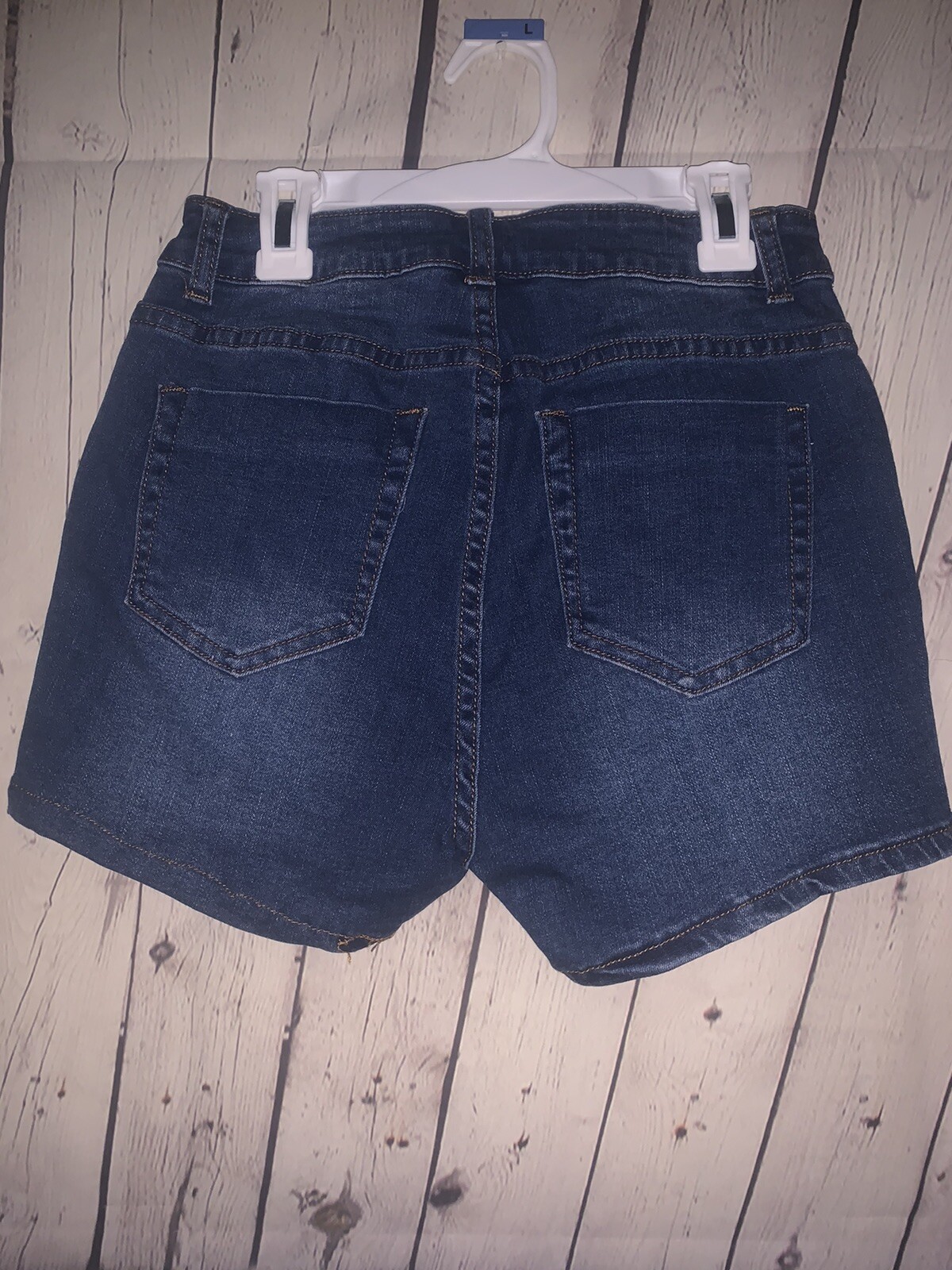Women Denim patch shorts size Small eBay