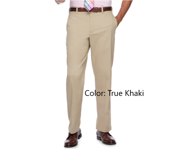 Croft & Barrow Mens Classic Fit Easy Care Flat Front Stretch Khaki Pant 3  Colors | eBay