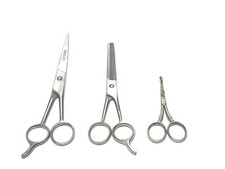 3PCS DOG PET PROFESSIONAL GROOMING HAIR THINNING SCISSORS SET
