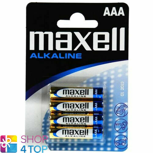 4 Maxell Alkaline AAA Batteries Size LR03 4 Blister Pack 1.5V Micro MN2400 New