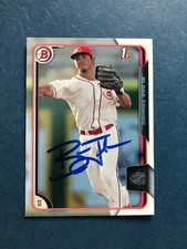 Cincinnati Reds BLAKE TRAHAN Signed 2015 Bowman Card