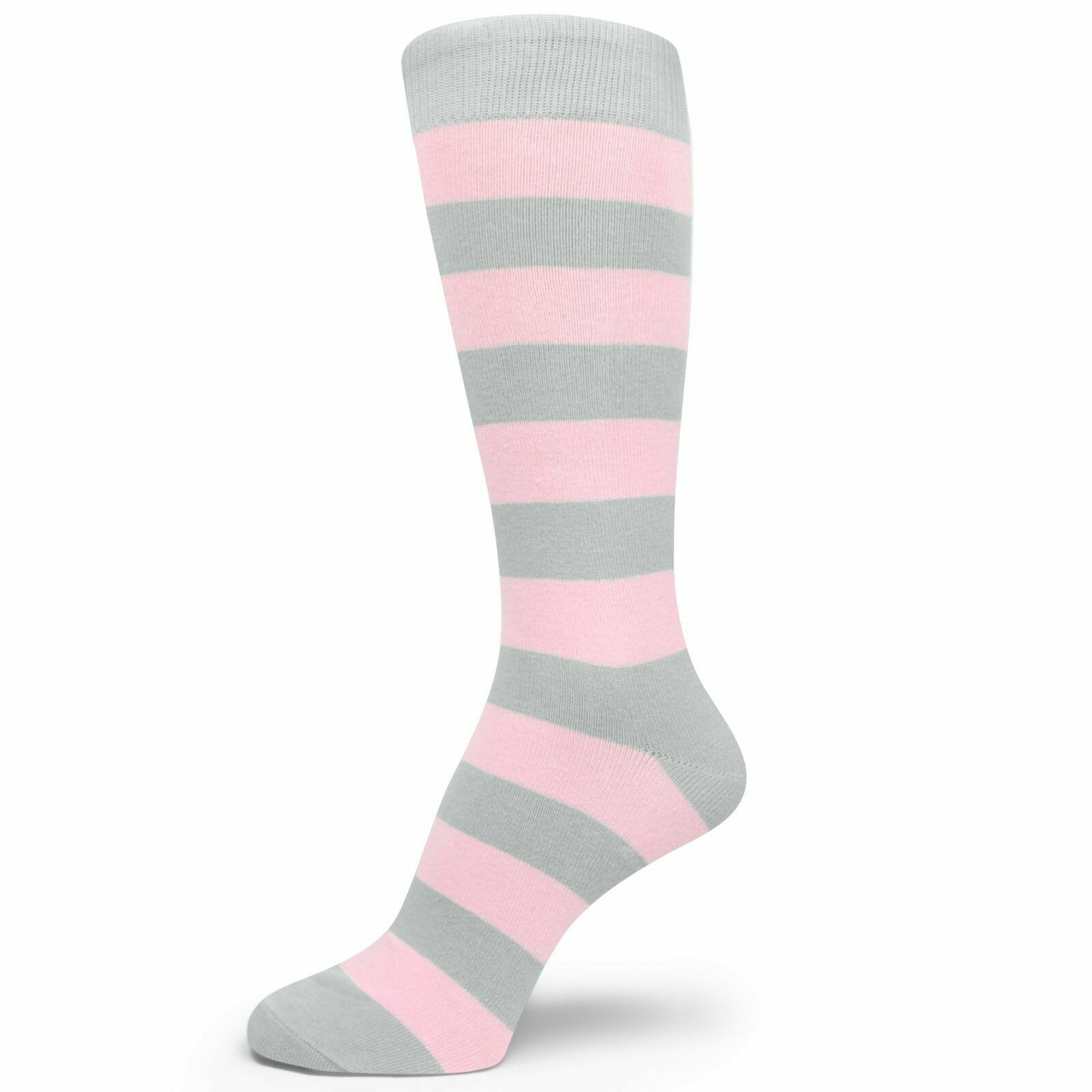 XL Mens Dress Socks Light Pink & Gray Stripe MA134 eBay