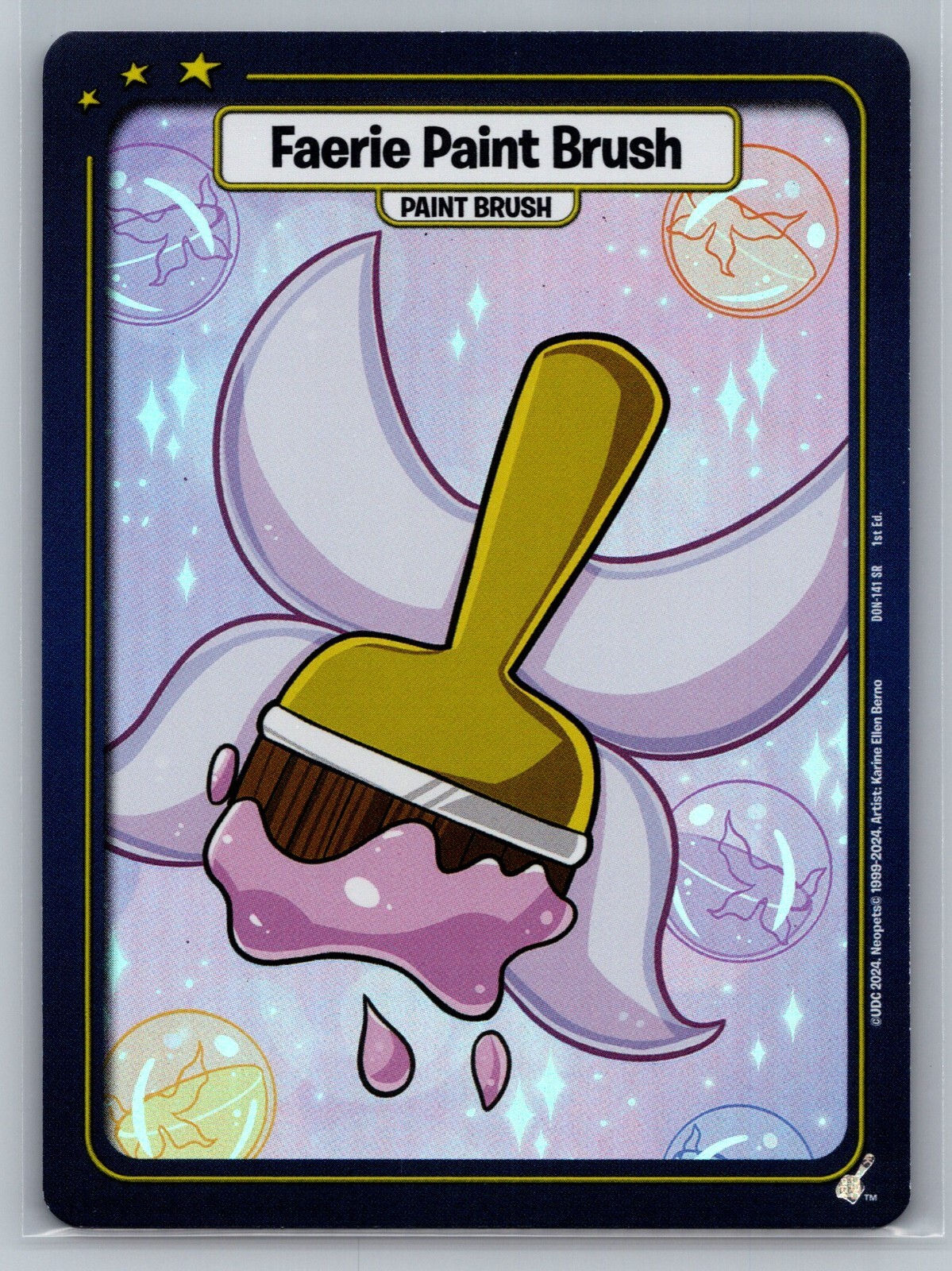 2024 Neopets Defenders of Neopia TCG FOIL Paint Brush Card Faerie