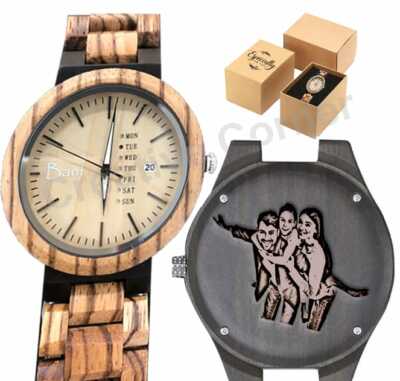 Personalized Wooden Watch  Valentine Gift Handmade Woodwatch  Christmas Gift