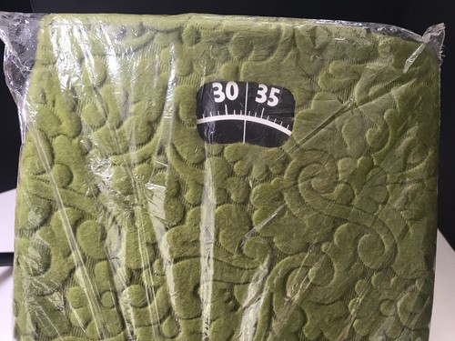 SELTEN NOS Plüsch Mid Century Personenwaage Abdeckung Fuzzy Advo grün 50er 60er MCM - Bild 7 von 8