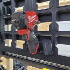 Fits Milwaukee Packout Wall Mount Plate Double M12 Tool Holder Black 2 Mounts