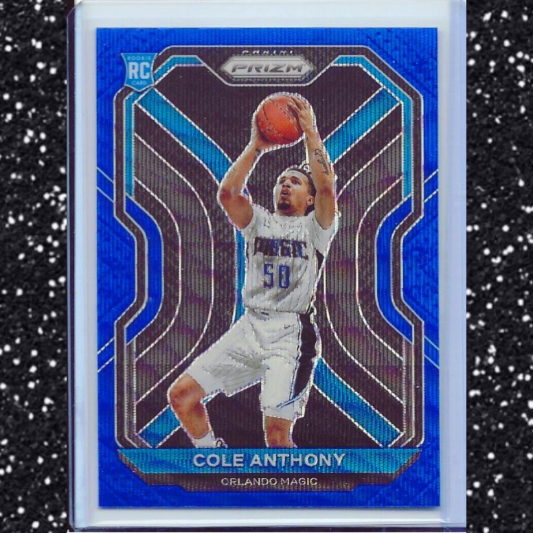 2020-21 Cole Anthony BLUE WAVE Prizm Color Match ROOKIE CARD RC ORLANDO MAGIC!