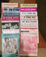 Lot Of 15 Popular Vintage Sheet Music Songs 30s  40s