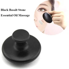 Black Basalt Stone Essential Oil Massage Mushroom Shape Spa Energy Stone for Bod