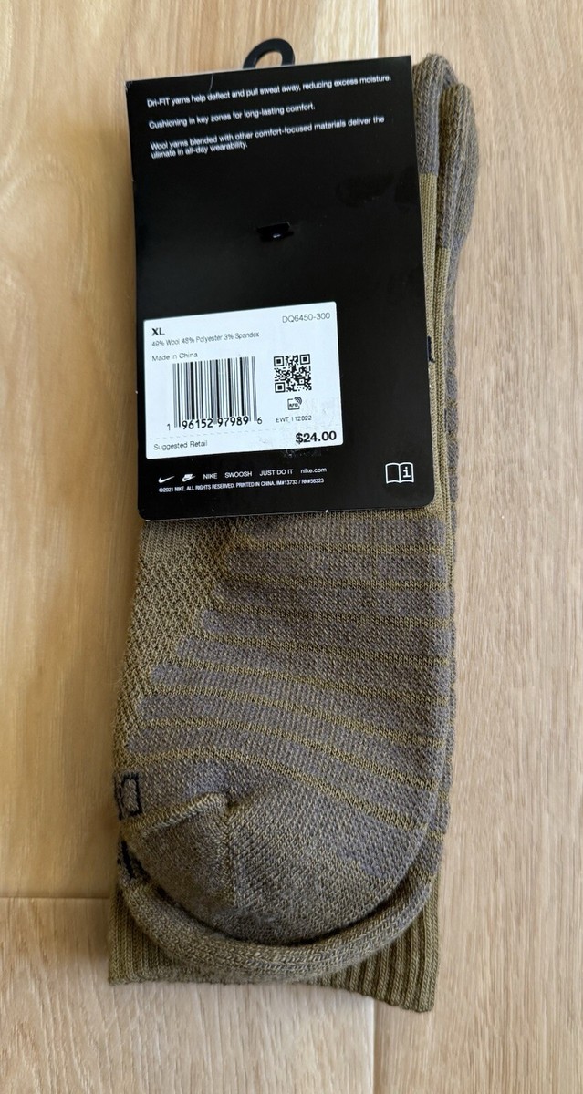 Nike Men's Outdoor Cushioned Crew socks - DQ6450-300 - Size XL