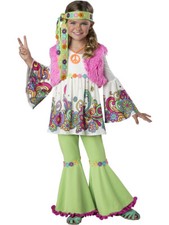 The 60s Flower Child Hippie Girl's Costume