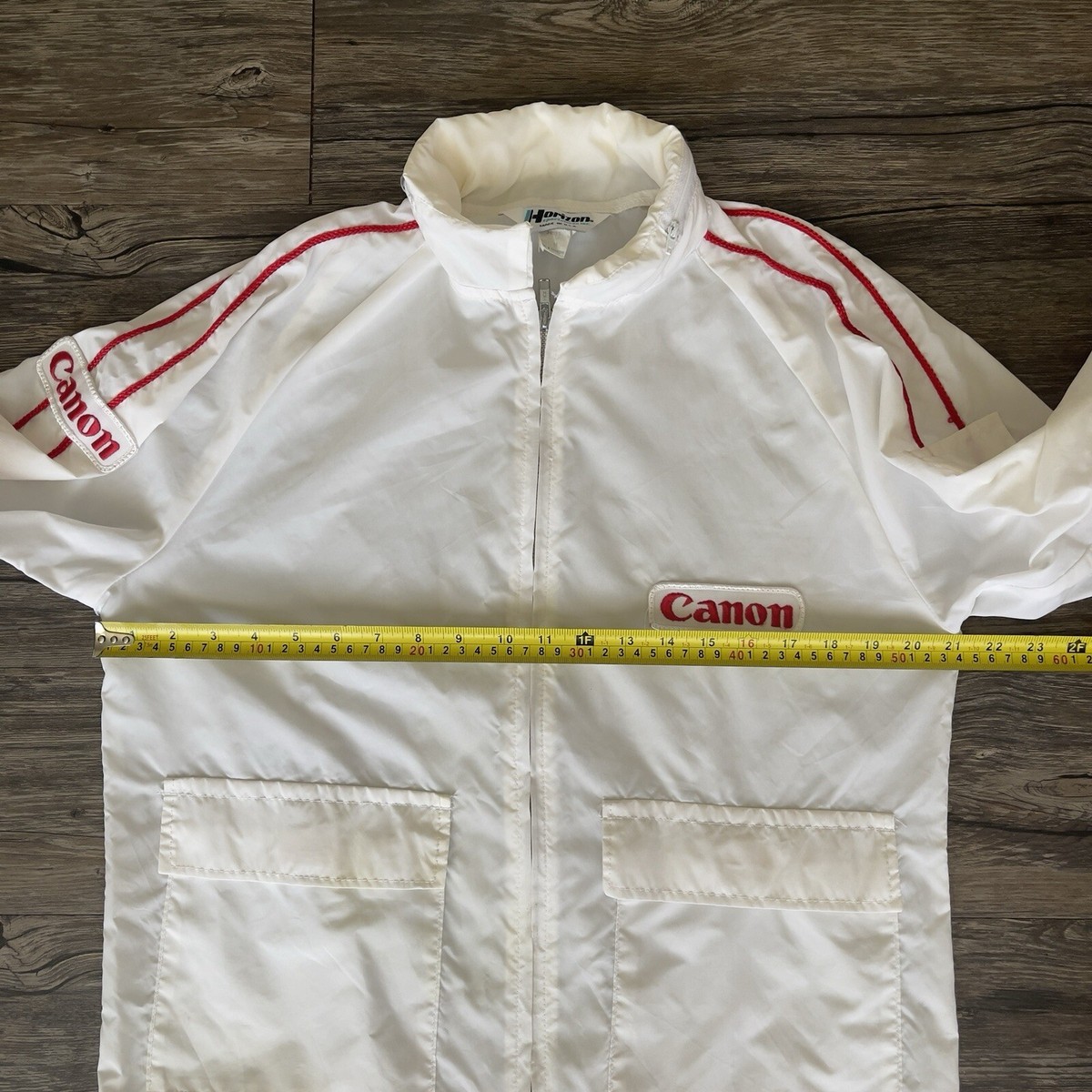 VTG CANON FULL ZIP LIGHTWEIGHT JACKET HORIZON TAG USA MADE OFF WHITE MEN M EUC VTG CANON FULL ZIP LIGHTWEIGHT JACKET HORIZON TAG USA MADE OFF WHITE MEN M EUC