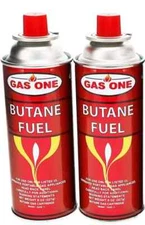 GasOne  Butane Fuel Canisters for Portable Camping Stoves,Gas Burners, Pack of 2