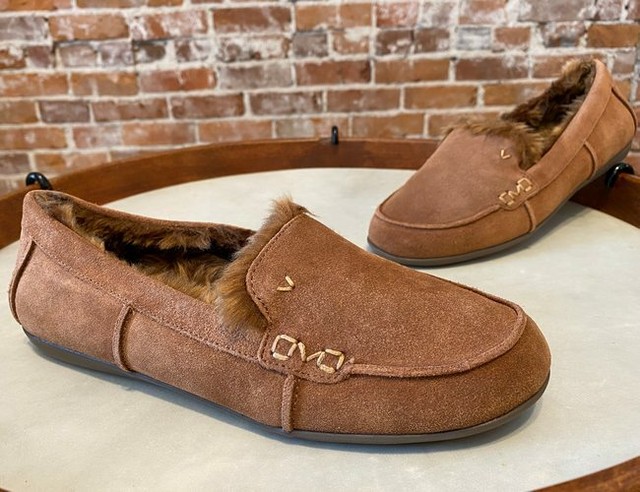 Vionic Brown Suede Corinne Indoor Outdoor Orthodic Slipper Loafer New | eBay