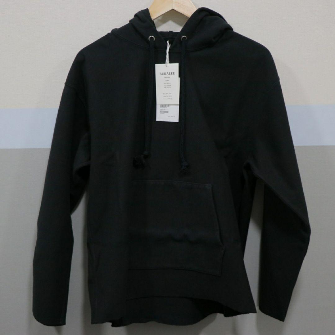 Auralee Adam Et Rope Super Milled Hoodie Sweatshirt Black 3 New  