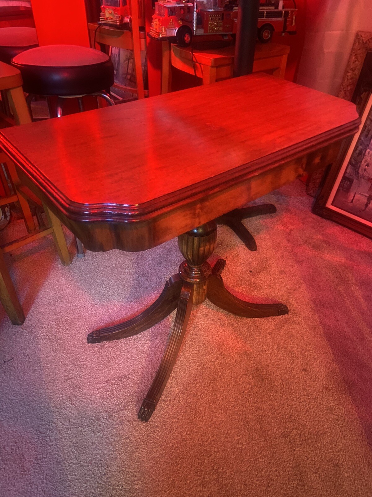 antique mahogany card table eBay