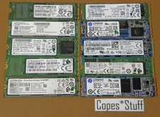 LOT (10) 120GB / 128GB M.2 SSD 2280 Mixed Brand / Model Solid State Drive 90%+