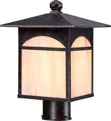Nuvo Canyon ES 1 LED Umber Bronze Outdoor Post Top Light
