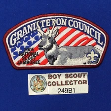Boy Scout 2005 National Jamboree Grand Teton Council JSP Patch Maroon Br 249B1