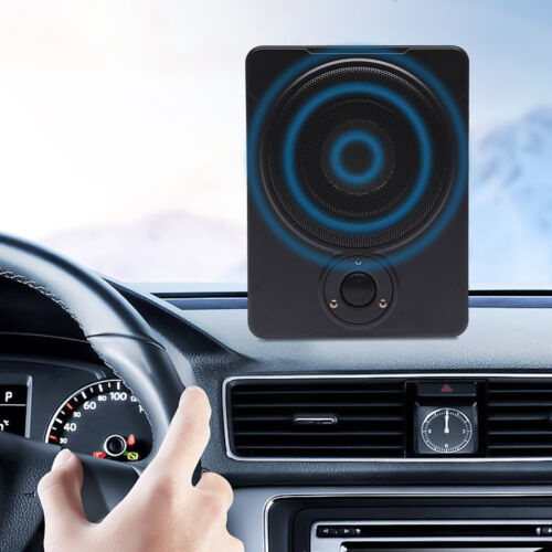 12V 600W 8'' Under-Seat Active Car Subwoofer Audio Speaker Bass Amp Sub Box Slim - Picture 4 of 17