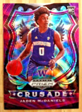 2020-21 PANINI JADEN MCDANIELS DRAFT PICKS CRUSADE PURPLE WAVE PRIZM SP CARD#91