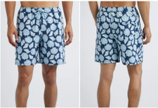 Vineyard Vines Swim Trunks Short Men Small Chappy Shells Shell Toss Navy Blue 7"