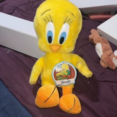Vintage 1990 Warner Bros Character  Tweety Bird Mighty Star Plush