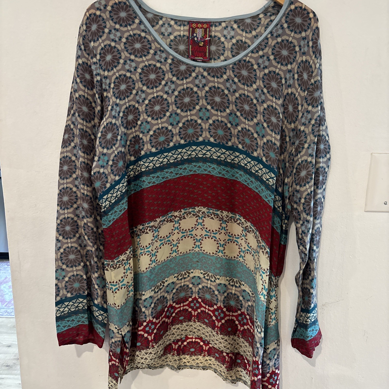 johnny was tunic large winnie patchwork - image 1